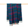 John Hanly Lambswool Throw | Blue Pink Grey Check