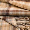 John Hanly Lambswool Throw | Brown Check