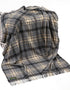 John Hanly Lambswool Throw Grey Beige Check