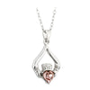 Birthstone Claddagh Necklace - 12 Months