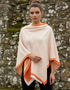 Jimmy Hourihan Reversible Herringbone Shawl | Cream/Coral