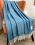 McNutt Blue Sky Herringbone Throw | Pure Irish Wool Blanket