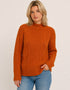 IrelandsEye Polo-Pullover im Aran-Stil | Haferflockenfarben