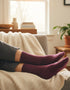 West of Ireland Cashmere Mix Socks | Wine