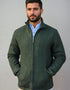 Men's Donegal Full Zip Green Herringbone Jacket