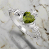 August Claddagh Birthstone Ring