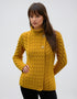 Aran 3 Buttons Trellis Cardigan | Sunflower - Clearance