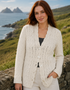 IrelandsEye Horseshoe Aran Cardigan | Chalkstone - Clearance