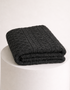 Aran Honeycomb Blanket | Charcoal - Clearance