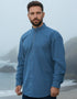 Civilian Men's Grandfather Shirt | Blue