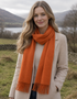 Foxford Lambswool Scarf | Paprika Orange