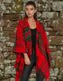 Jimmy Hourihan Fringed Shawl | Red Plaid Design