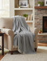 John Hanly Oversized Cashmere Throw - Grey Herringbone