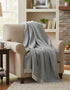 John Hanly Oversized Cashmere Throw - Grey Herringbone