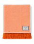 Foxford Merino Wool Throw | Flame/White | Clearance