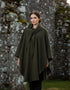 Jimmy Hourihan Knee Length Cape | Green Donegal Tweed (No Pockets)