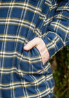 Lee Valley Fleece Lined Shirt | Navy Green Check