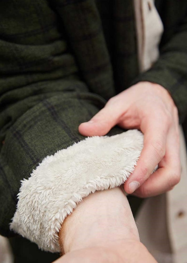 Lee Valley Fleece Lined Shirt | Forest Green Check