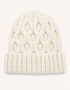 Aran Merino Wool Beanie Hat | Natural - Clearance