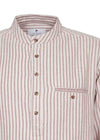 Lee Valley Grandfather Shirt | Red Navy Stripe