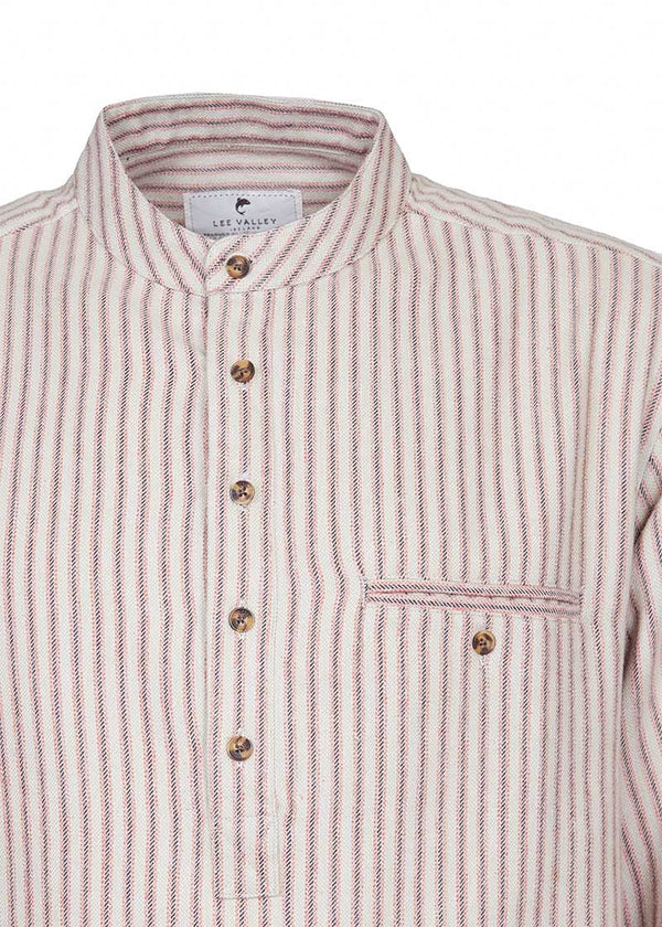 Lee Valley Grandfather Shirt | Red Navy Stripe
