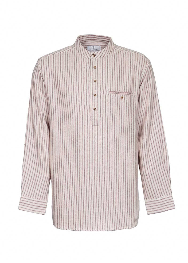 Lee Valley Grandfather Shirt | Red Navy Stripe