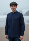 Lee Valley Grandfather Shirt | Navy Melange Twill