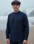 Lee Valley Grandfather Shirt | Navy Melange Twill