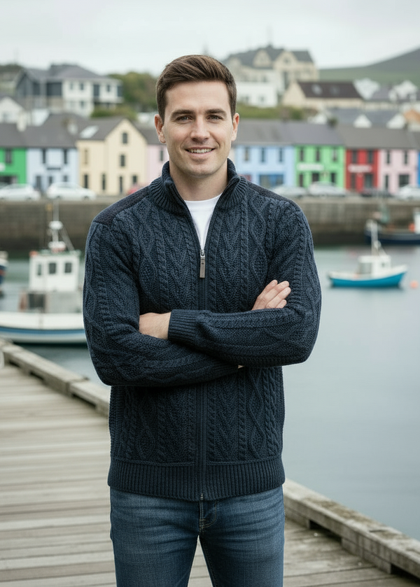 Aran Crafts Full Zip Sweater | Sherwood