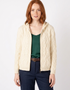 IrelandsEye Women's Aran Hooded Cardigan | Natural