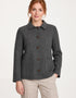 Women's Aran Pure New Wool Jacket | Grey - Clearance