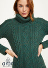 Ladies Aran Roll Neck Sweater