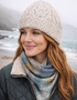 Aran Merino Wool Hat - Traditional Irish Cable Knit | Oat