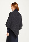 Aran Poncho | Charcoal