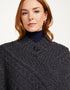 Aran Poncho | Charcoal