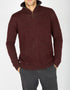 IrelandsEye Men's Lambswool Quarter Zip Sweater | Claret Red