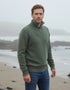 IrelandsEye Men's Zip Sweater | Duck Green