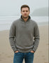 IrelandsEye Men's Zip Sweater | Ghost Grey