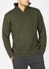IrelandsEye Men's Half Zip Pullover | Green Marl