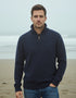 IrelandsEye Mens Half Zip Sweater | Navy Marl