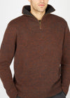 IrelandsEye Men's Zip Sweater | Pebble Marl
