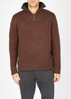 IrelandsEye Men's Zip Sweater | Pebble Marl