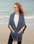 Aran Pocket Shawl | Denim