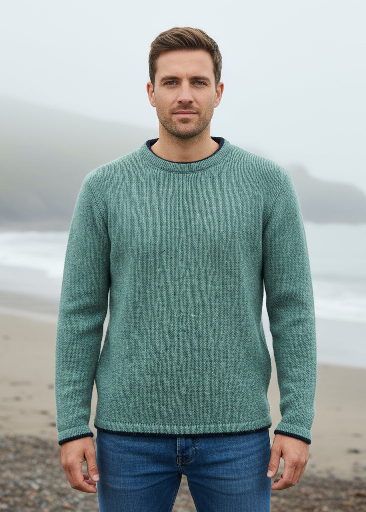 IrelandsEye Roundstone Sweater | Ocean Mist