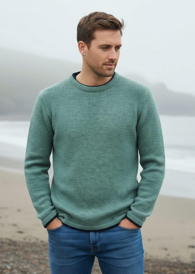 IrelandsEye Roundstone Sweater | Ocean Mist