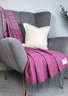 Mcnutt Cashmere Merino Throw Northern Lights Fuchsia
