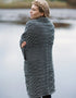 Aran Patchwork Blanket | Charcoal