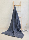 Aran Patchwork Blanket | Denim