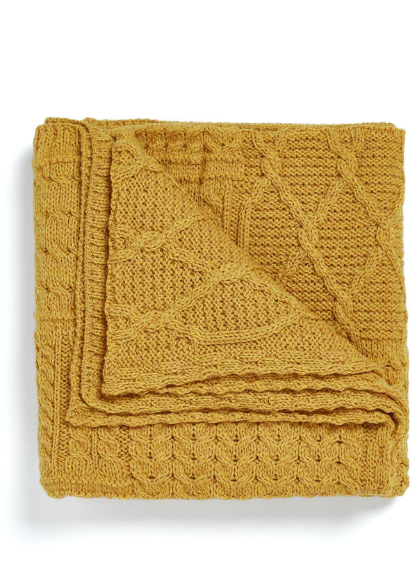 Aran Patchwork Blanket | Sunflower