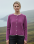 IrelandsEye Killiney Cardigan | Boysen Berry Wool-Cashmere Blend